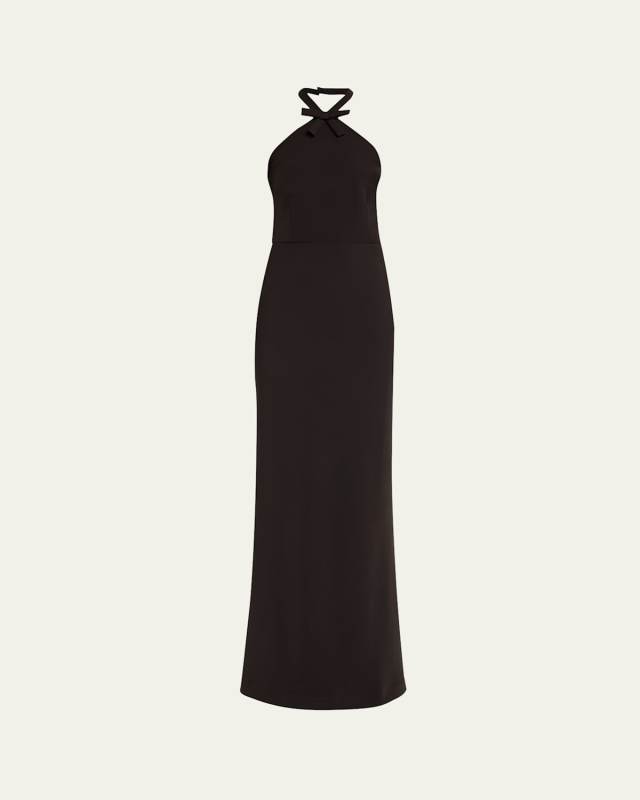 Halter Bow Front Gown